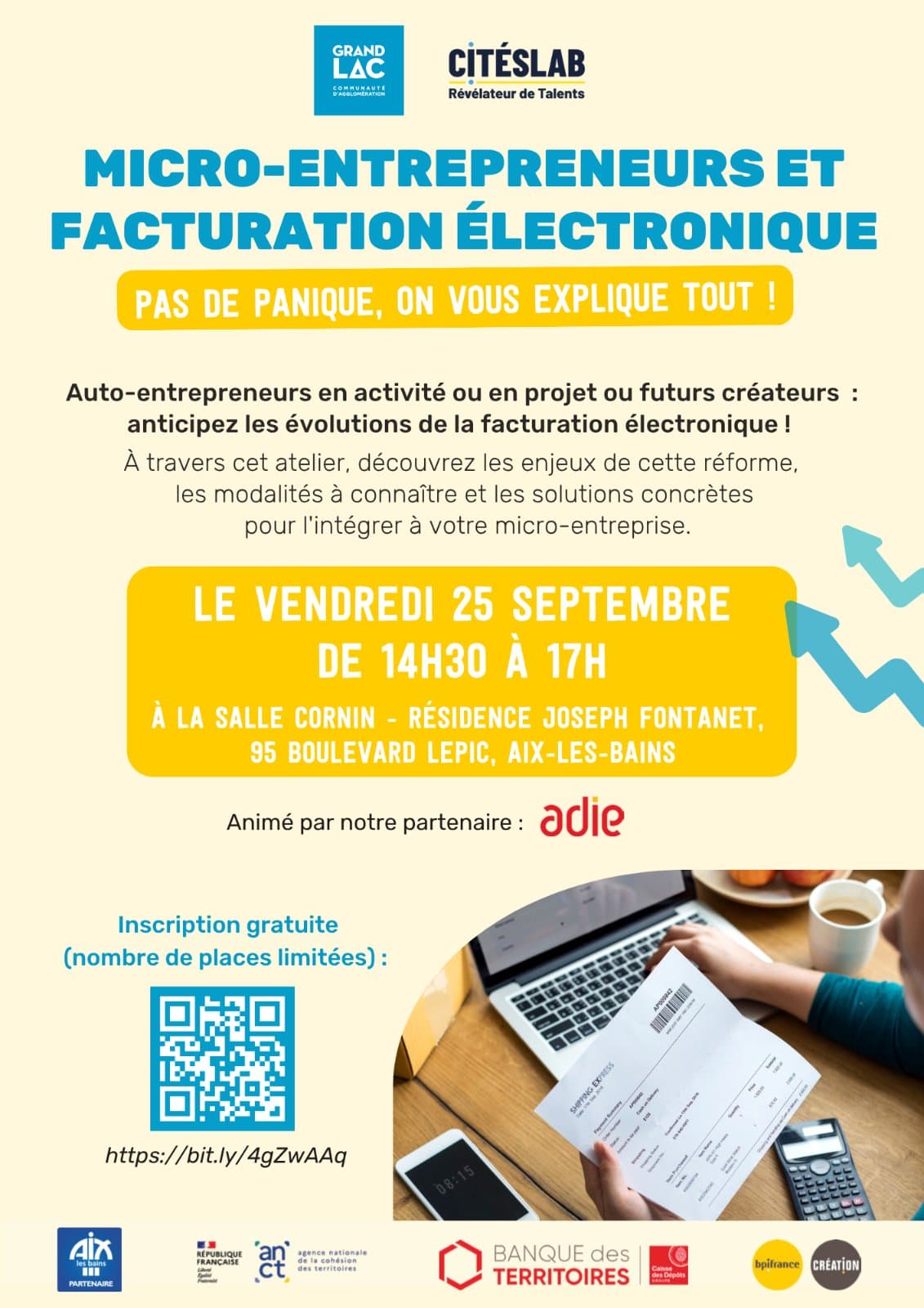 Affiche de l'événement Micro-entrepreeunrs et facturation electronique
